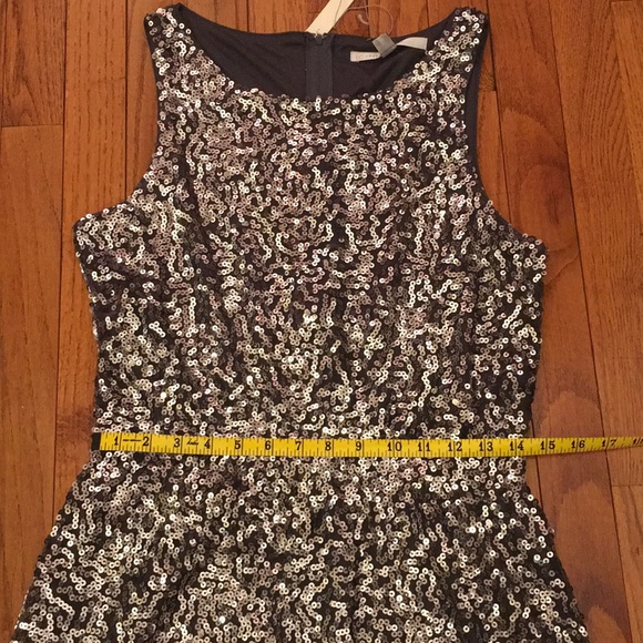 SOLD Grey/Silver Sequin Mini Dress - Picture 8 of 8